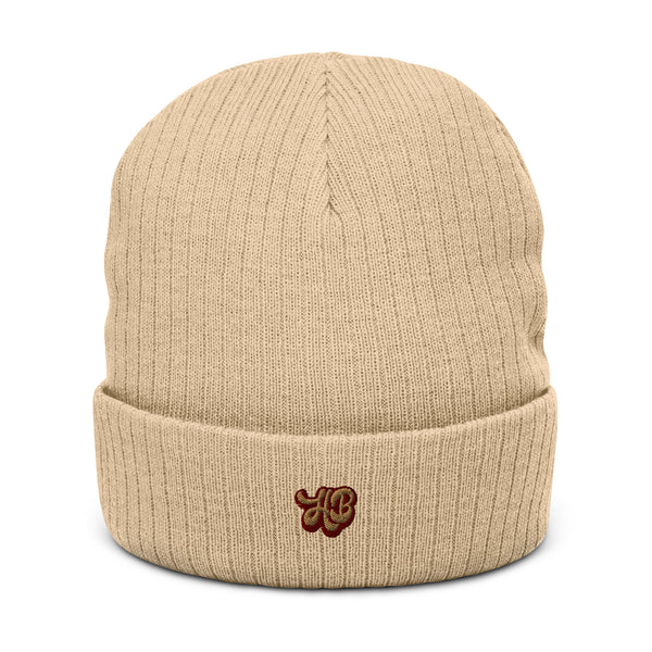 Hillbilly Swag HB Beige Ribbed knit beanie